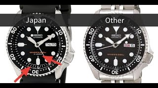 Seiko SKX007J vs SKX007K  Comparison Review and unboxing [upl. by Nairim61]