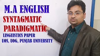 SYNTAGMATIC AND PARADIGMATIC IN URDU HINDI [upl. by Homer]