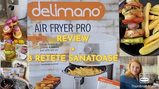 3 Rețete sănătoase la Air Fryer cartofi prăjiți fără ulei frigărui rapide banana bread [upl. by Yanahs]