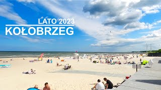 Kołobrzeg LATO 2023 💙❤️  Spacer Promenadą na Molo  Wejście nr 19 oraz 20 na Plażę Centralną [upl. by Arym]