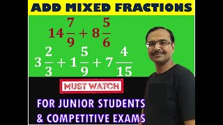 Trick 577  OneStep Method to Add Mixed Fractions [upl. by Sajovich]