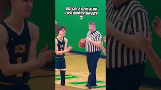 Bro got 2 techs in the first quarter 💀🔥basketball referee sports [upl. by Meadow750]