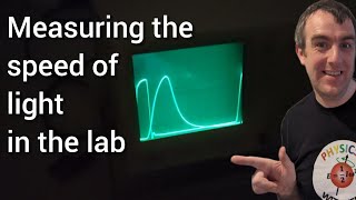 Measuring the speed of light in the laboratory using an oscilloscope for high resolution timing [upl. by Aitnwahs]