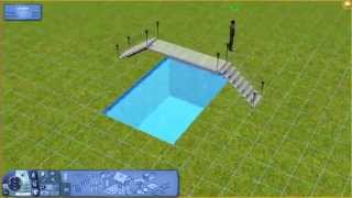 Sims 3  Glass Bridge Over Pool Tutorial [upl. by Chun]