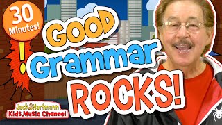 Good GRAMMAR Rocks  30 Minutes of FUN Grammar Skills Songs  Jack Hartmann [upl. by Ainola592]