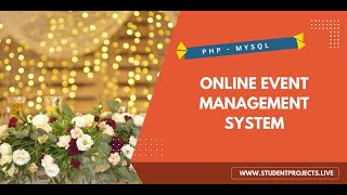 Online Event Management System  PHP amp MySQL [upl. by Enelyar]