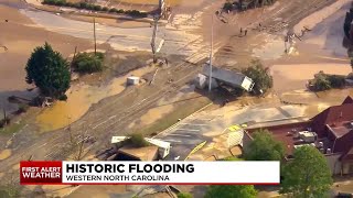 Historic flooding in western North Carolina [upl. by Season]