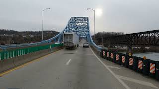 Crossing the Monongahela River on I70 in Belle Vernon PA [upl. by Soigroeg100]