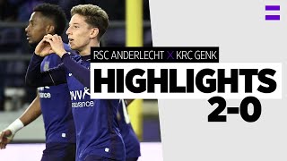 HIGHLIGHTS RSC Anderlecht  KRC Genk  20212022  Perfect night in the Lotto Park [upl. by Caruso]