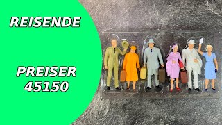 ModelleisenbahnGartenbahn Preiser 45150 Reisende Spur G [upl. by Jerol]