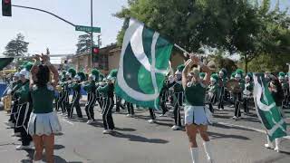 Dinuba High School band and colorguard class 1 division at the 2024 Visalia Band Review [upl. by Euqinotna]