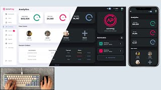 ASMR Programming  Responsive Admin Dashboard with Light amp Dark Mode  No Talking [upl. by Darrell]