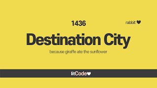 leetcode  1436 Destination City JavaScript Explanation amp Solution [upl. by Yclek]