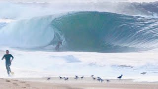 Attempting to surf GNARLY high tide Wedge  Thanksgiving Swell Carnage RAW [upl. by Darian]