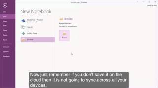 Create a New OneNote Notebook [upl. by Innavoeg]