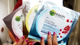 NEW Garnier Face Mask in INDIA review Delhi fashion blogger [upl. by Idahs]