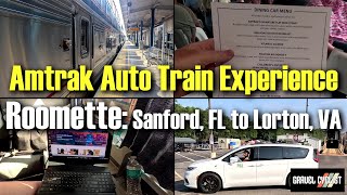 Amtrak Auto Train 2024 Roomette Sleeper  Sanford FL to Lorton VA [upl. by Macegan]