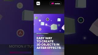 Easy Way to Create 3D Objects in After Effects animation motiongraphics tutorial [upl. by Oriane]