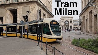 Tram Milan  Rete tranviaria di Milano  ATM  Italia  Italy [upl. by Coats]