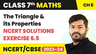 Class 7 Maths Chapter 6 Exercise 65  The Triangle amp Its Properties  NCERT Class 7 Maths [upl. by Kcin]