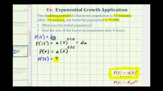 Exponential Growth App yabt  Find Initial Amount Given Doubling Time [upl. by Nroht]