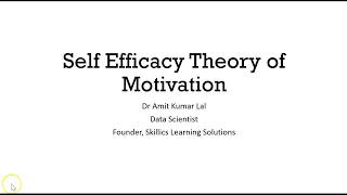 Self Efficacy theory of Motivation Social Learning Theory amp Social Cognitive Theory [upl. by Ahsilem323]