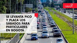 Se levanta pico y placa los sábados para particulares en Bogotá [upl. by Anidan]