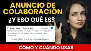 Anuncio de colaboración en Meta  Cómo funciona [upl. by Delgado]