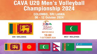 Maldives  Sri Lanka Match NO6 CAVA Mens U20 Volleyball Championship 2024  Colombo [upl. by Small674]