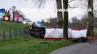 Dode 36 bij ernstig ongeluk op N381 bij Aalden [upl. by Ostraw]