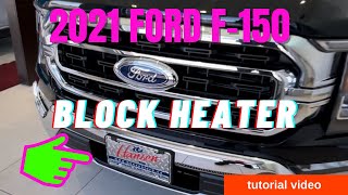 2021 Ford F150  Block heater cord where to find it [upl. by Cornela]