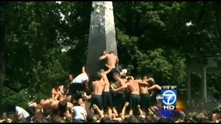 Naval Academy plebes climb the monument [upl. by Imojean748]