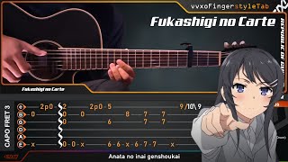 Seishun Buta Yarou wa Bunny Girl Senpai no Yume wo Minai  Fukashigi no Carte  Fingerstyle Guitar [upl. by Riatsila181]