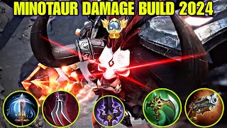 MINOTAUR DAMAGE BUILD 2024 CRAZIEST ATTACK SPEED LIKE A SUPER SAIYAN 😂 [upl. by Gnilrac]