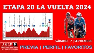 ETAPA 20 LA VUELTA 2024  LA PREVIA  Recorrido y Favoritos [upl. by Valentin]