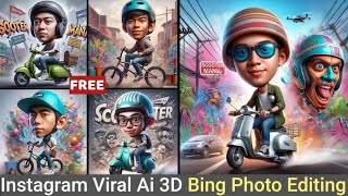 How To Create Realistic digital art ai image Viral caricature 3d photo editing Bing photo editing [upl. by Ecnerwal]