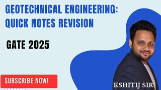 Geotechnical Engineering Quick Notes Revision GATE2025 kshitijsachan geotechnicalengineering [upl. by Finah111]