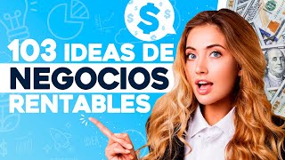 💰103 Ideas de NEGOCIOS RENTABLES FÁCILES 💸 Negocios Rentables para 2025 [upl. by Helm]