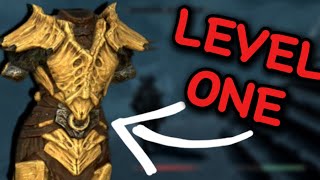 Skyrim  How To Get Dragon Bone Armor at level 1 Anniversary [upl. by Ycnalc]