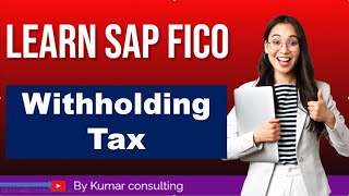 SAP FICO Withholding TaxConfiguration  TDS in SAP FICO sapfinance sapfico Call  91 7416797921 [upl. by Godiva]