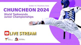 Day 1 Court 4 afternoon session  Chuncheon 2024 World Taekwondo Junior Championships [upl. by Reh804]