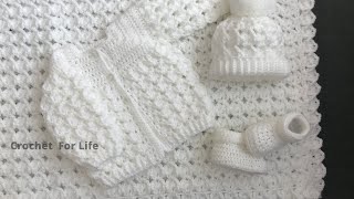 Easy crochet baby cardigancrochet for life cardigan 0305 [upl. by Redwine]