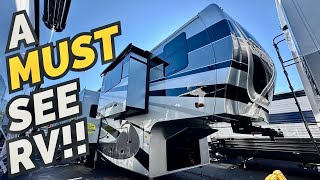 WOW The Office in this RV is INCREDIBLE 2024 Forest River Riverstone 425FO Fifth Wheel RV [upl. by Eemyaj229]