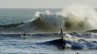 Huge Surf in Santa Barbara California  Backwash at Sandspit [upl. by Sacken]