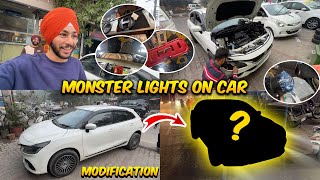 FINALLY CAR TE 20000₹ MONSTER LIGHTS PAWA DITIAA😍🔥  BALENO SPORTS KIT  BEING BRAND [upl. by Harolda]