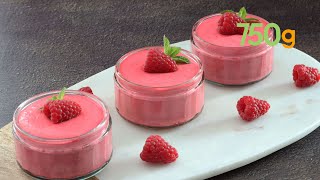 Recette de la mousse aux framboises  750g [upl. by Ecirtaemed]