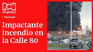 Incendio de gran magnitud en la Calle 80 [upl. by Dyke]