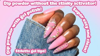 How to do dip powder nails without activator 💅🏾  skip the chemicals  Beginner Friendly 🤍 [upl. by Kwok328]