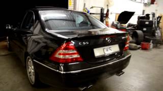 W203 C55 AMG CKS Sport Exhaust modification CKS ECU Remap  Vmaxx and Sport air filters [upl. by Bright455]