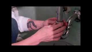 How to Clear a Clogged Bathroom Drain Part 2 at the PTrap with AmyWorks [upl. by Ylek]